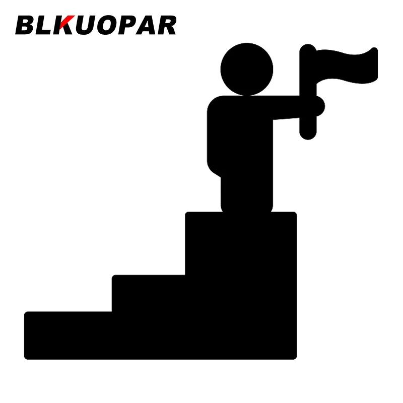BLKUOPAR for Championship Podium With Flag Car Sticker Personality Graphics Decal Funny Refrigerator Bumper Windshield Decor