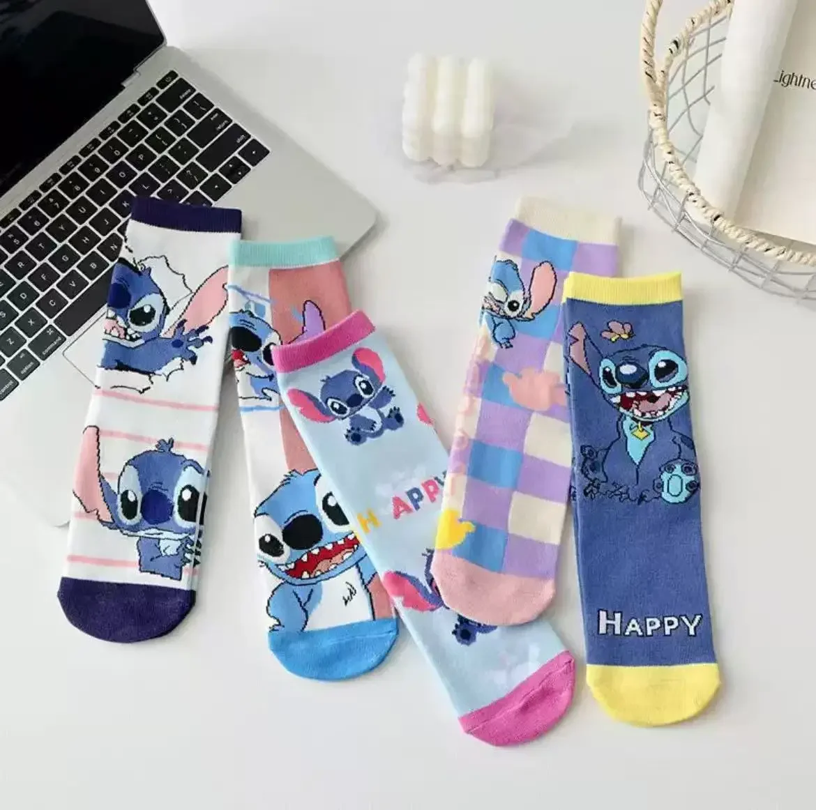 1/5 pares de calcetines de calle de dibujos animados de Anime hombres mujeres Hip Hop novedad divertidos calcetines casuales cómodos