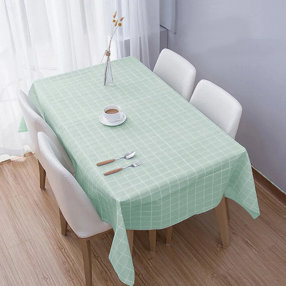 Waterproof and Scaldproof Disposable Tablecloth in Plastic Plaid Design for Various Colors and Repeat Purchases