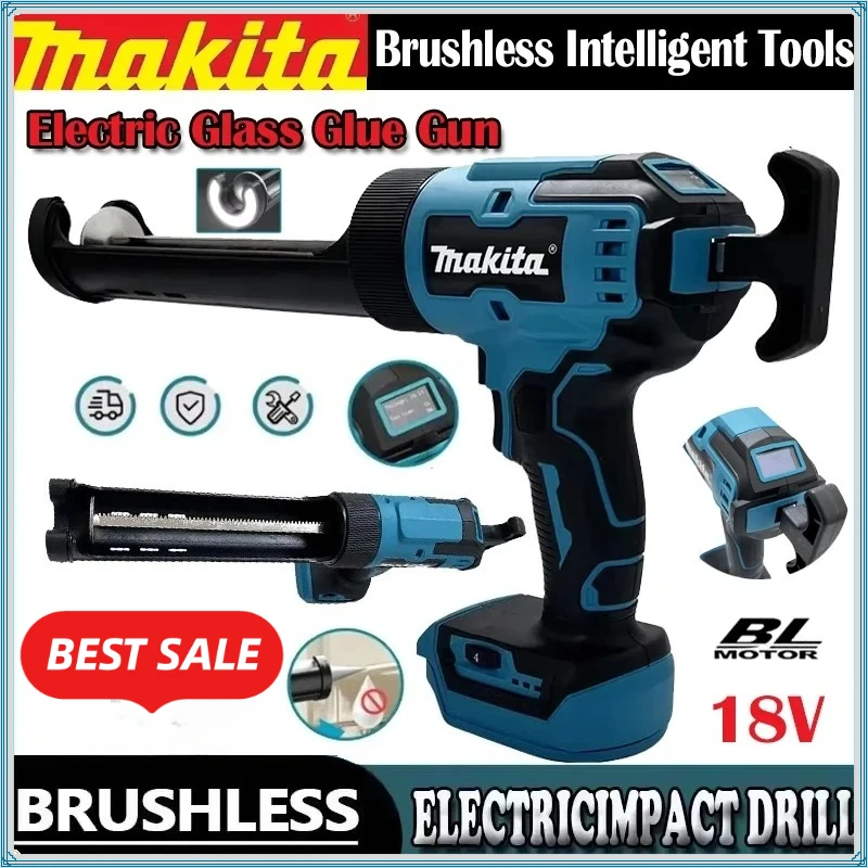 

Makita Electric Wireless Glass Doors Windows Filling Sewing Gun Glass Glue Gun Cement Glass Adhesive Glue Seal Sealant Tool