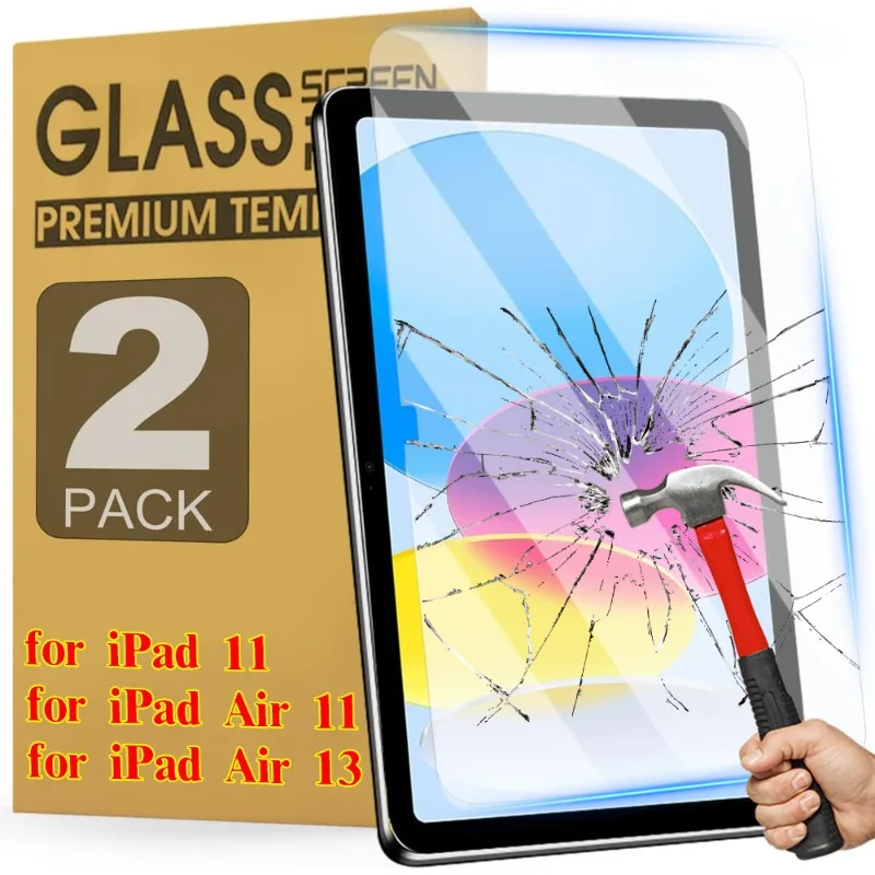 Para iPad A16 11th 2025 protectores de pantalla de vidrio templado inastillables para iPad 11th 10th Air 11 11 pulgadas 13 13 pulgadas película protectora