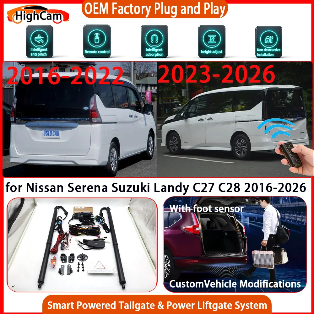 HighCam for Nissan Serena Suzuki Landy C27 C28 2016-2026 OEM Smart Powered Tailgate Power Liftgate Tailgate Power Lift Gate