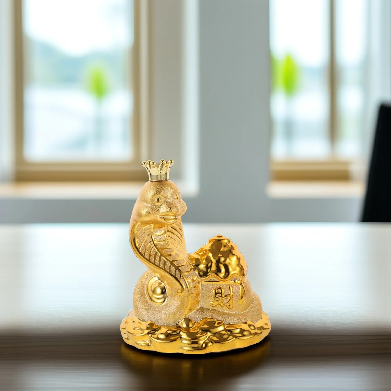 

2025 Year of The Snake Ceramic Money Box - Cute Snake Shaped Piggy Bank for Desk Decor, Coin Storage Jar, Adult Saving Cash