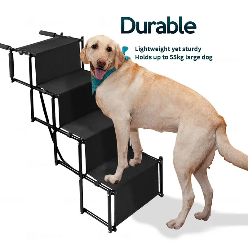 Foreign trade outdoor folding storage car dog stairs large and small dogs go to bed slope four steps pet climbing ladder