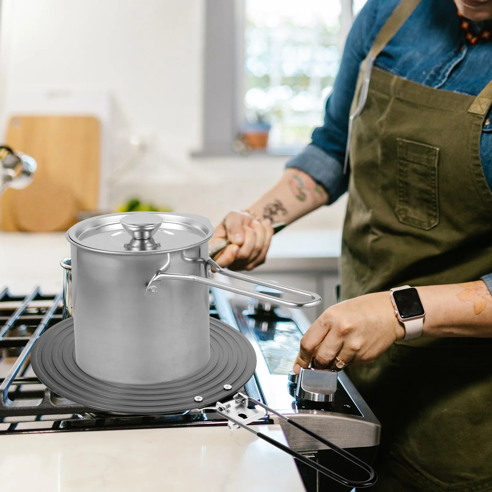 

Foldable 24cm Heat Conduction Plate Gas Stove Kitchen Supply Aluminum Diffuser Electric Cooktop Metal Distributor Pan Protector