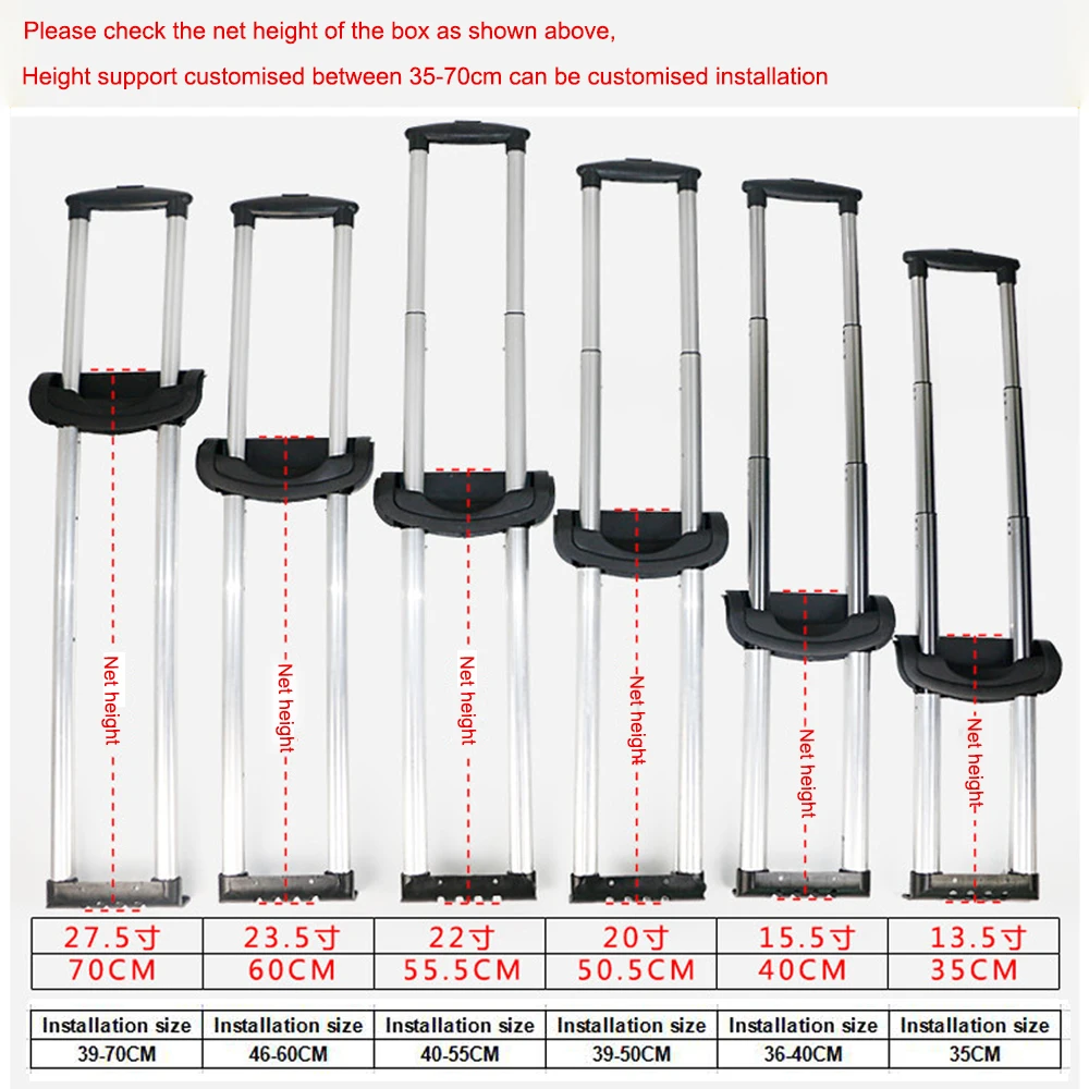 Suitcase Luggage Telescopic Aluminum Trolley Pull Drag Handle Bag Parts & Accessories Enhanced Built Tie Rod Repair Luggage