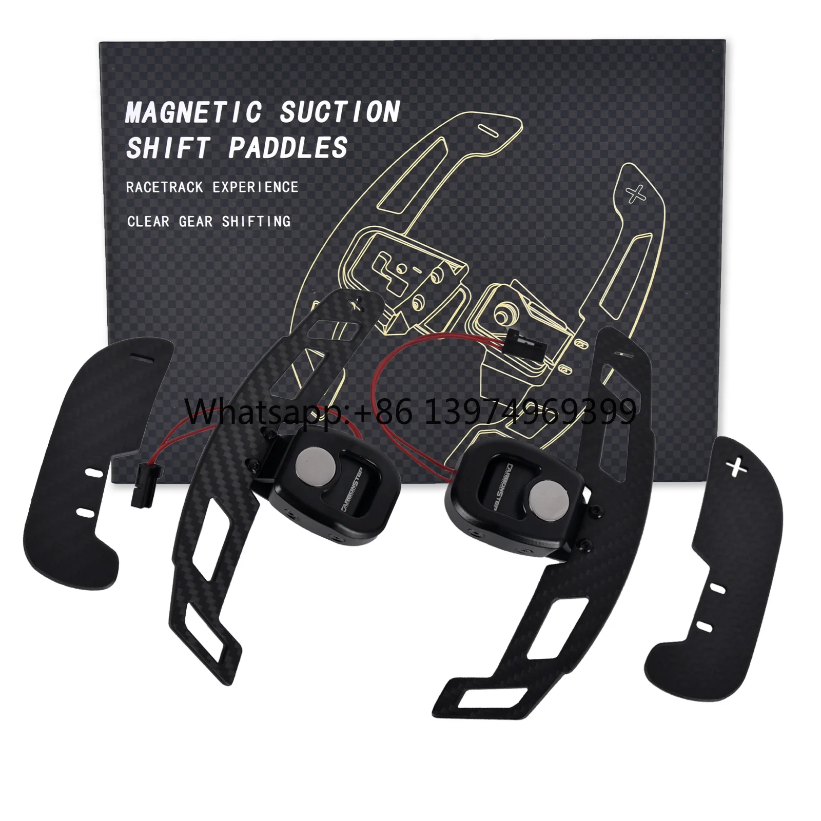 Magnetic Carbon Fiber Paddle Shifters for Mercedes-Benz A45 S63 CLS63 W205 2015-2020 Real Carbon Fiber Shift Paddles