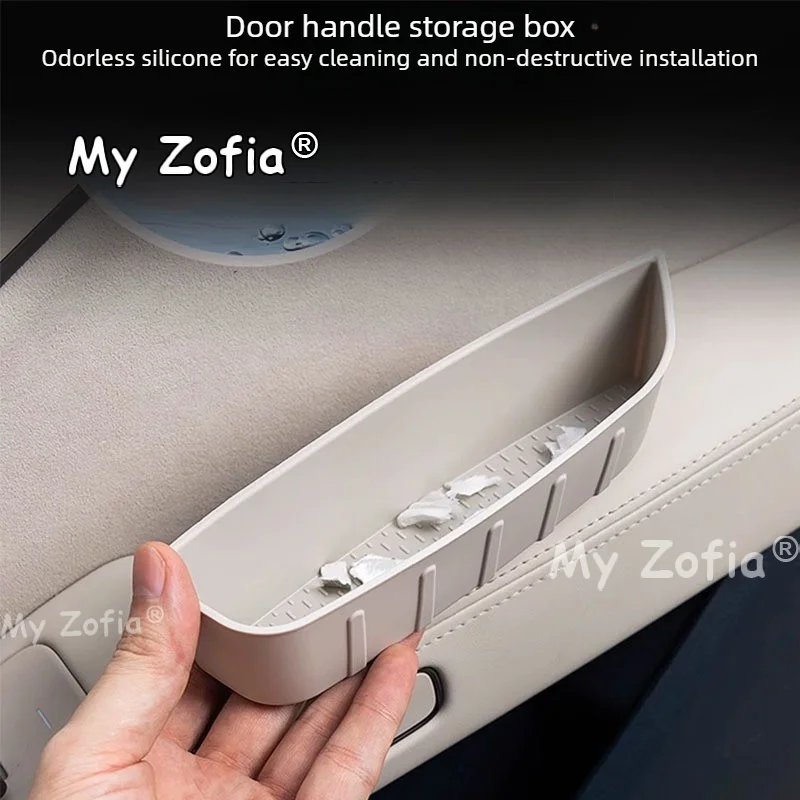For Zeekr 7GT 2025 2026 Car Door Side Insert Storage Box Small Item Holder Anti-Scratch Door Pocket Tray Interior Accessories