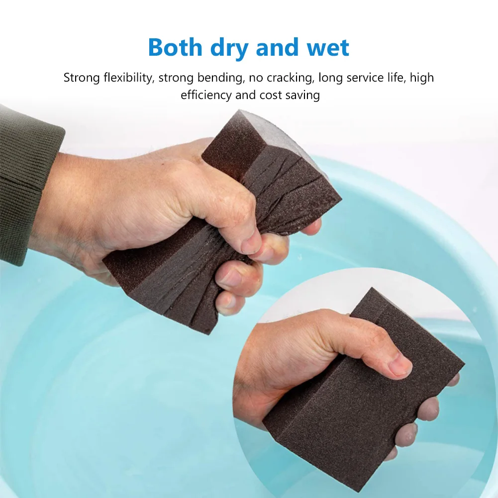 

10x Polishing Sanding Sponges Sanding Blocks Sponge Sands Block Polishing Wood Furniture Metal Derusting Sandpaper Washable