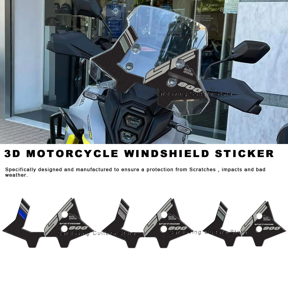 

Waterproof Protective Sticker Motorcycle Windshield Protection Sticker 3D Epoxy Resin Sticker For V-Strom 800SE From 2023