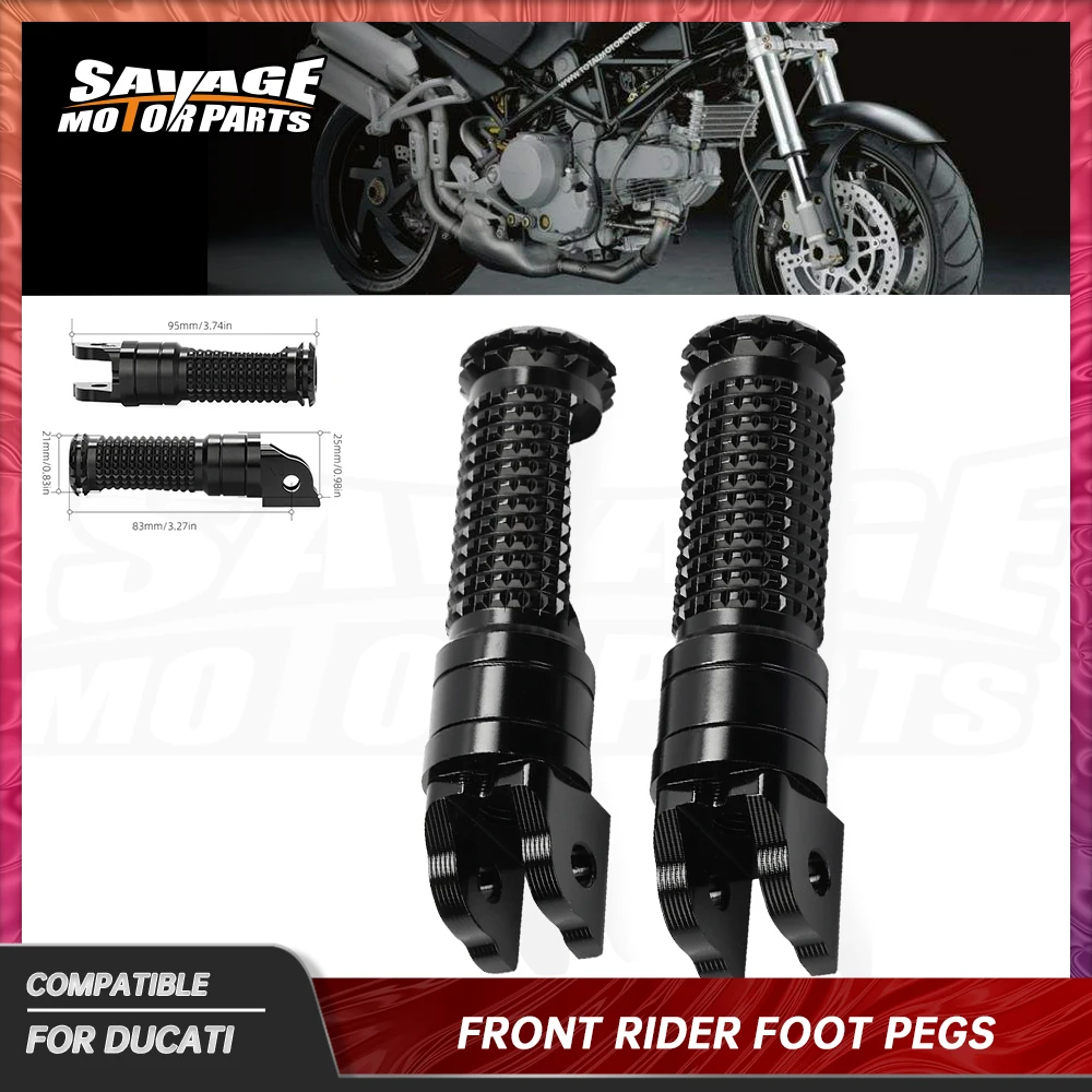 

For DUCATI Monster S2R 800/1000 S4R 996 748/749/848/916/996/998/999/1098 Motorcycle Front Rider Foot Peg Footrest Pedal Adapter