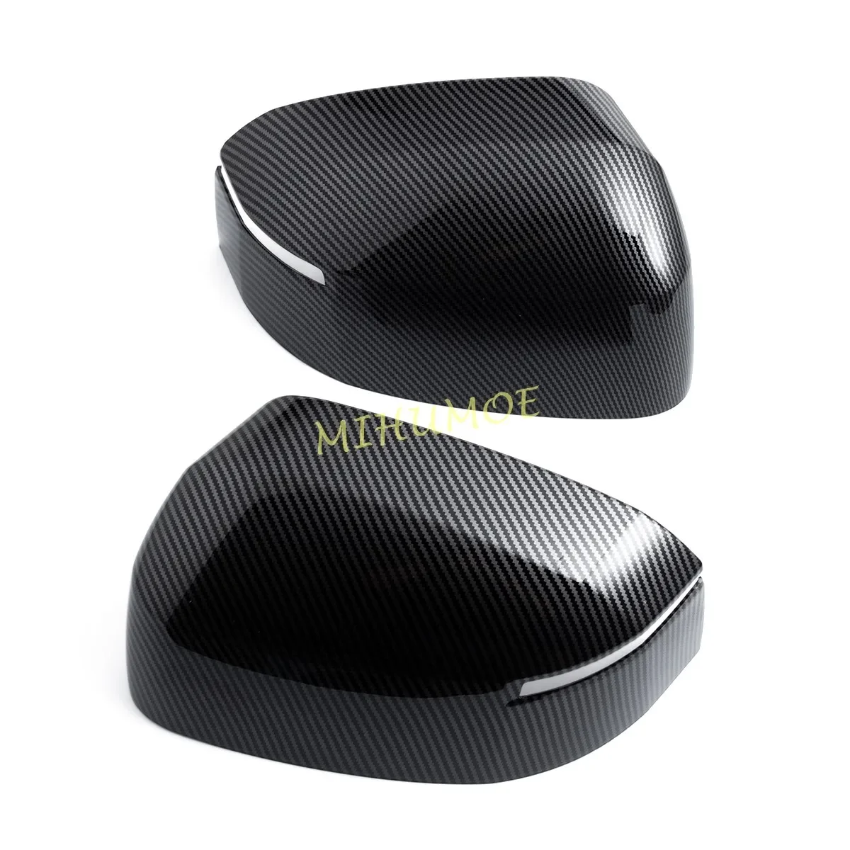 Carbon Fiber Look Car Side Rear View Mirror Caps Protector Shell Cover For Hyundai Santa Fe 2024 2025 Exterior Accessories