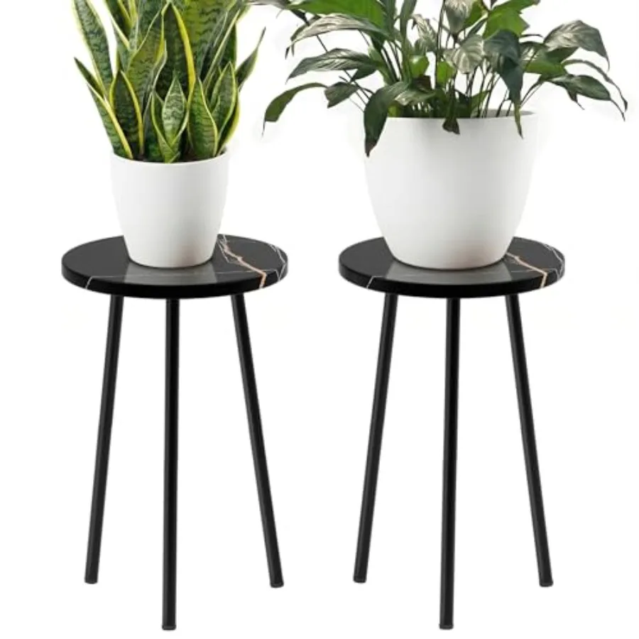 

Подставка для растений для дома, 2 шт.: угловая деревянная подставка для растений 20 дюймов в стиле Mid-Century Modern - маленький круглый столик для комнатных растений