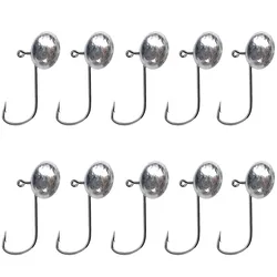 Micro Jig Head Fishing Hook, Ice Fishing Hook, Mini Crank Jig Fishhook, Soft Lure Fishing Tackle, 10Pcs per Lot, 2G-5g