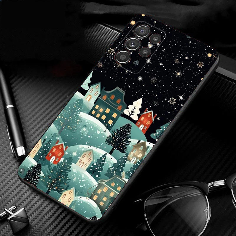 

Winter Christmas snowflake Phone Case For Samsung Galaxy S25 S24 S23 S22 S21 Ultra S24 S23 S22 S21 S25 Plus S24 S20 FE