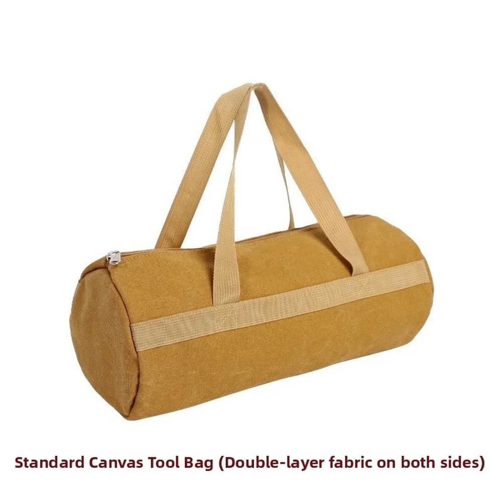 Compact Carry Bag for Outdoor Tools For Tent Pegs Hammer and Camping Gear with Cylindrical Shape and Rugged Canvas Build
