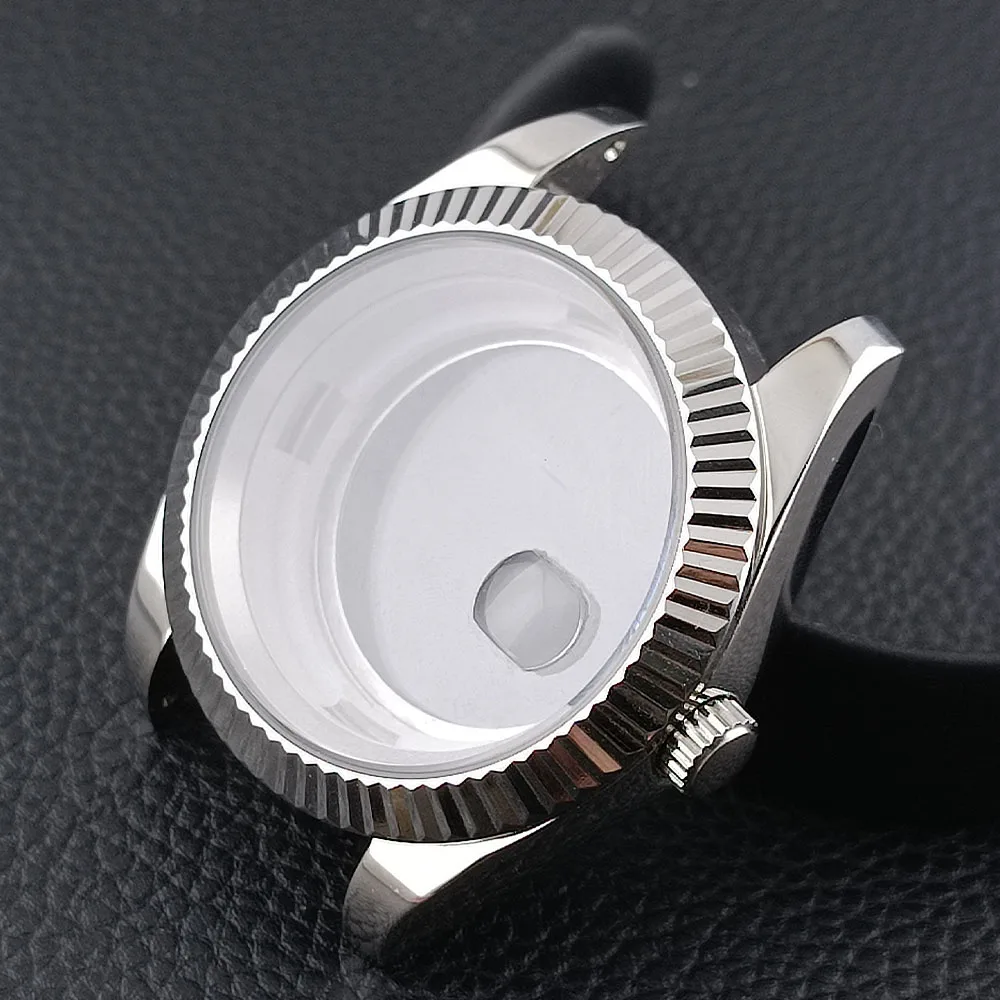 

40mm Case Fit M8285/8215 Movement Assembly Stainless Steel Case 20mm Watch Band Watch Accessories Full-body Mirror M8215 Housing