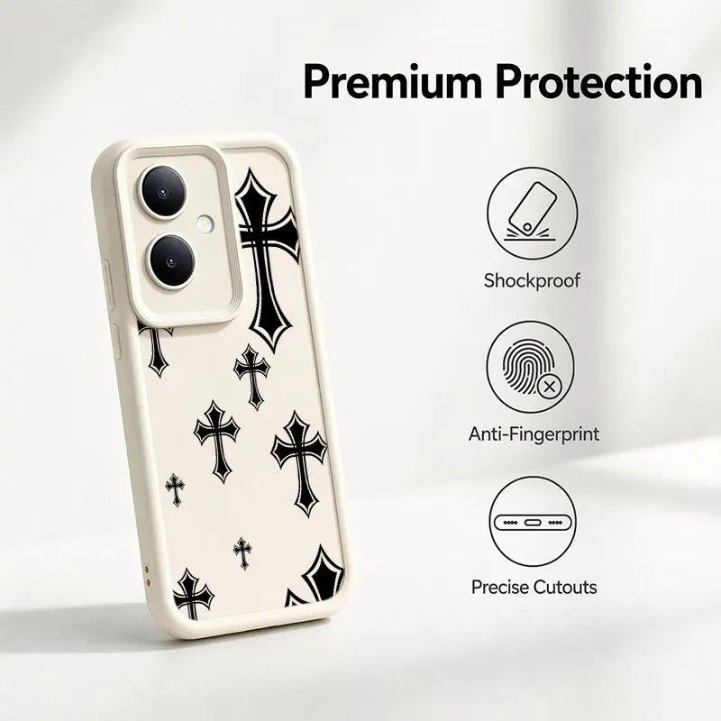 Vintage Gothic Cross Scattered Shockproof Phone Case For Infinix Hot 30 Play 40 50 60i 70 Note 30 40 Pro+ 50X 50S 60 Zero 30 40