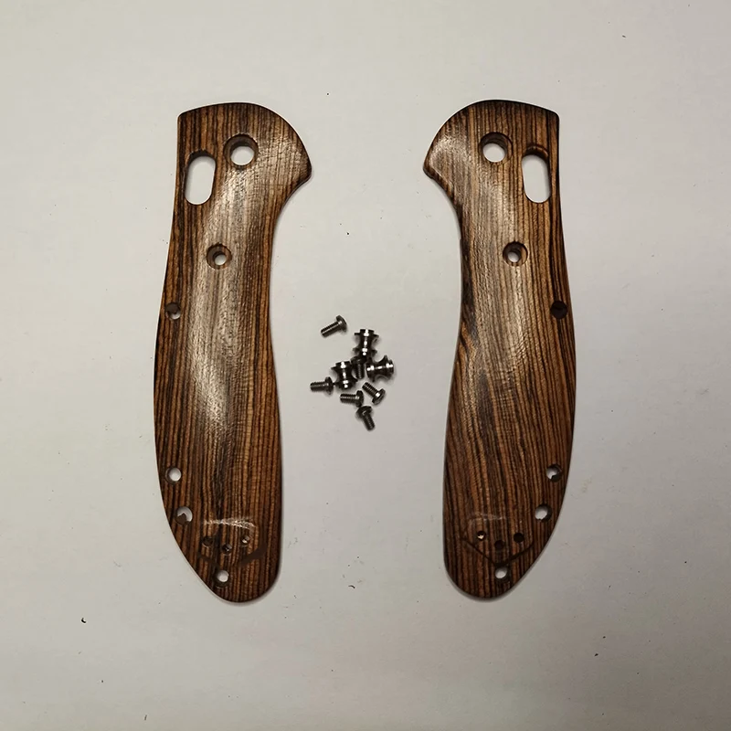 Sólida Madeira Punho Escalas para Genuine Benchmade Faca Fazendo Peças de Acessórios 551 Padrões Natural
