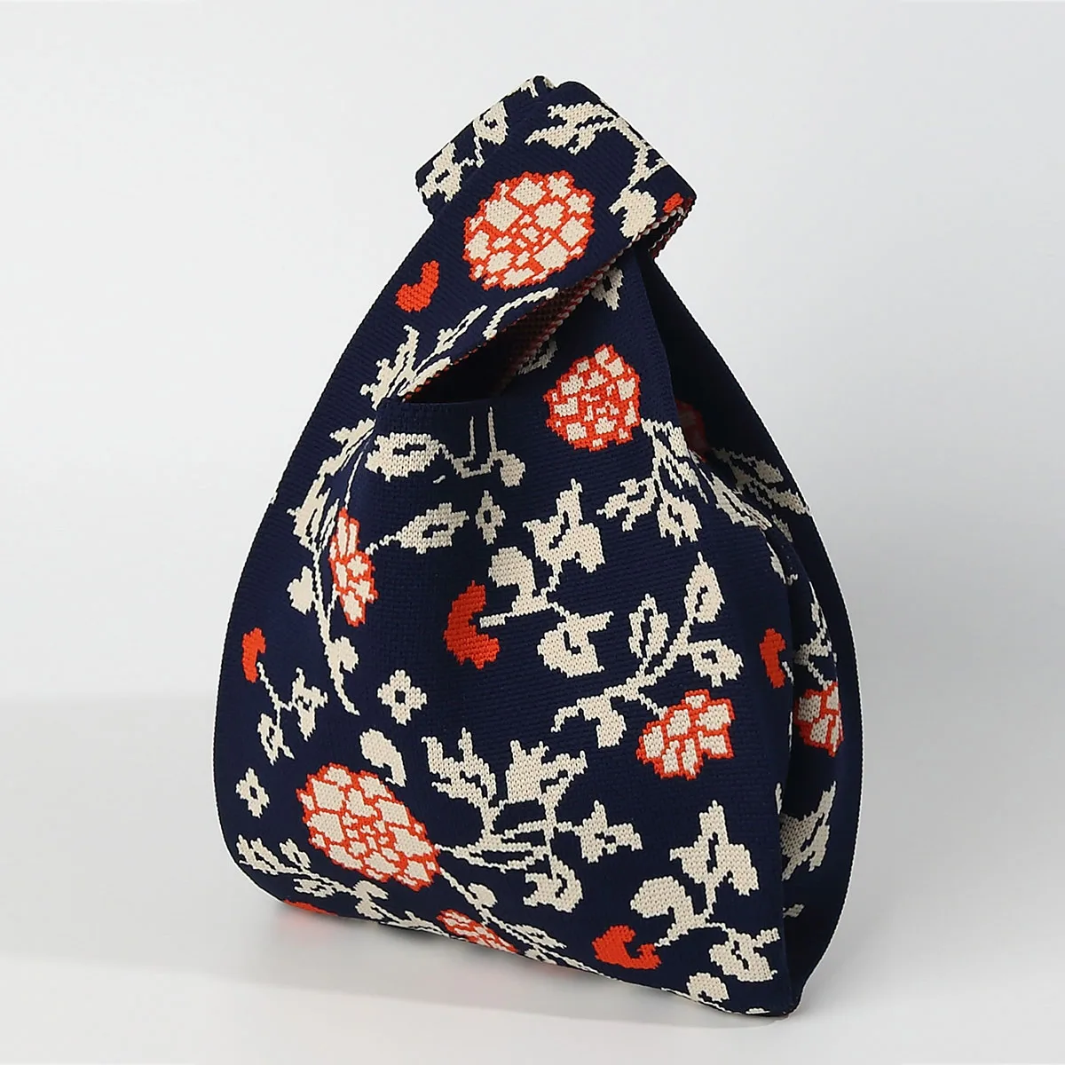 Retro French-Style Floral Knitted Handbag, Elegant and Casual, Suitable for Various Occasions, Can Carry Lipstick, Cosmetics, and Perfume, Ideal for Women's Daily Commuting, Travel, Vacation, Shopping, and Streetwear