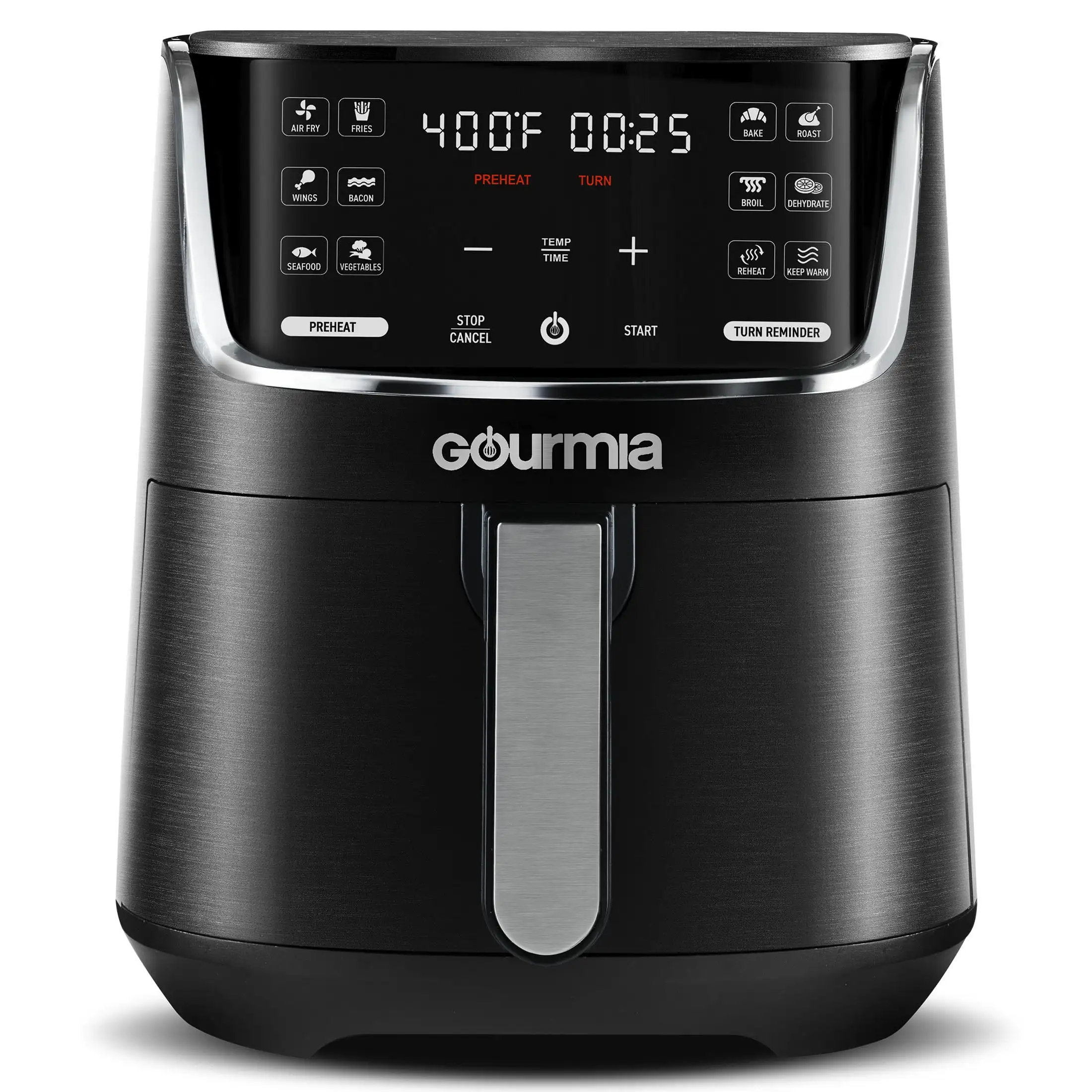 

4-Quart Digital Air Fryer with 12 One-Touch Presets, New, 12 in High