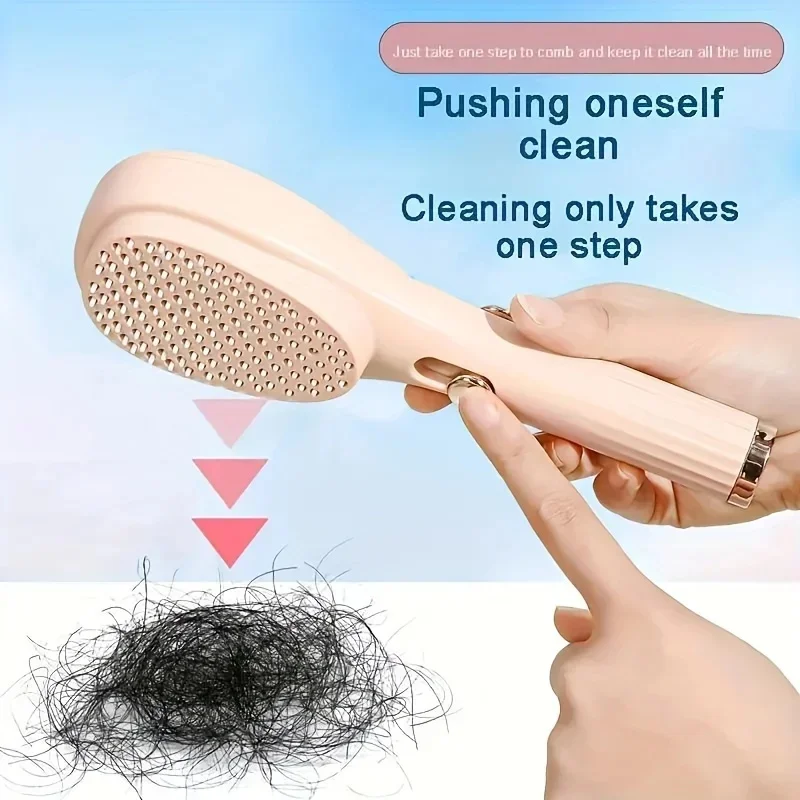 1pcs Magic Retractable Hair Comb-Anti-Static Scalp Massaging & Detangling Brush for All Hair Types Holiday Gift Box Tool JJ5275