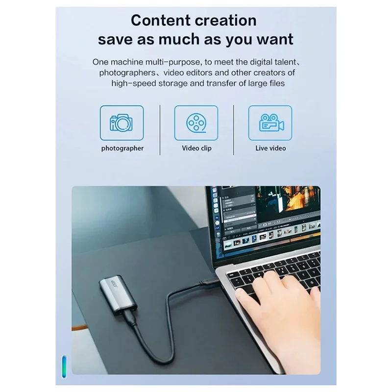 Elite SE880 1TB External SSD Portable Solid State Drive USB 3.2 Gen2 X2 Type-C PSSD Hard Disk For PC Laptop