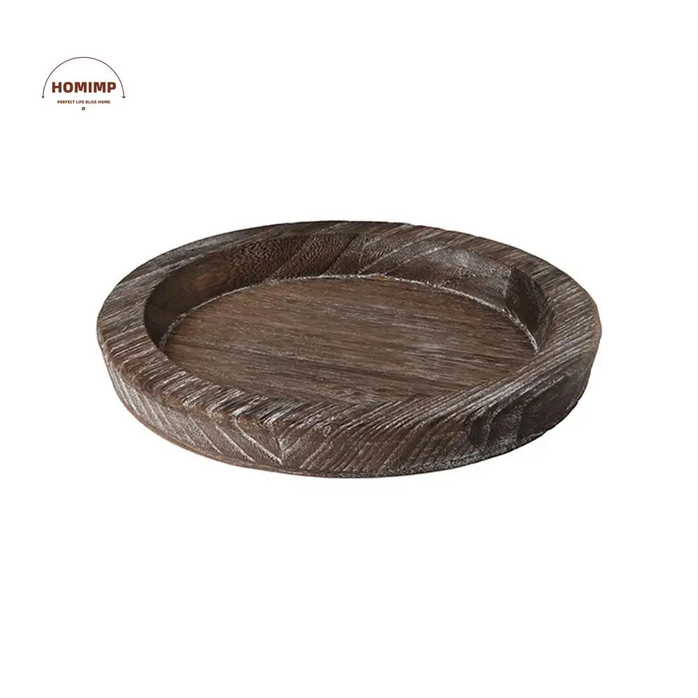 

Rustic Multi-purpose Lightweight Unbreakable Tableware for Farmhouse Candle Holder Storage Tray Food Dinner Plate Serving Tray