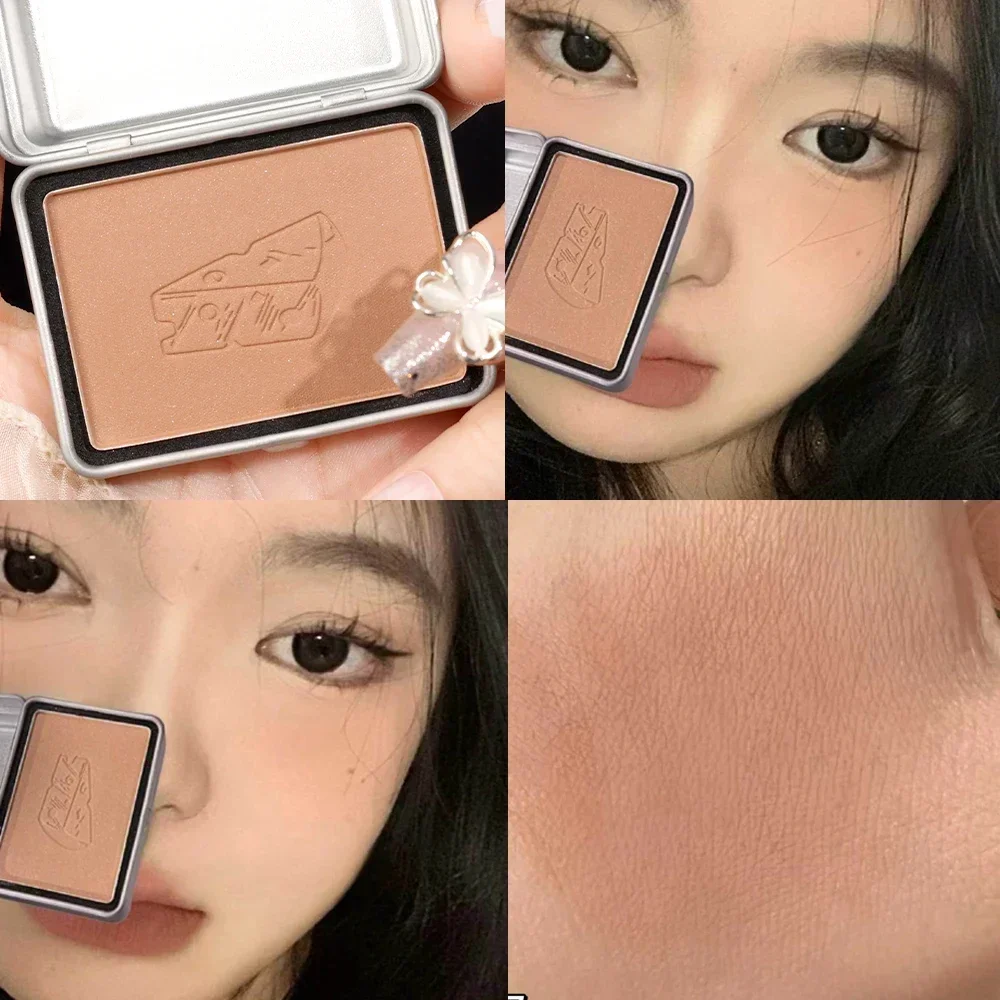 Monochrome Blush Peach Pink Orange Tint Makeup Blush Palette Cheek Contour Rouge Cosmetics Long-lasting Face Brightens Cosmetics