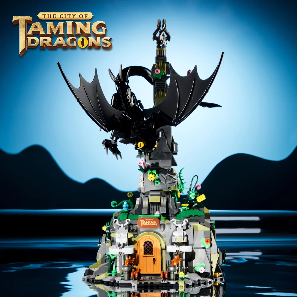 Deke Creative DK7069 ciudad de dominar el dragón 998 edición de colección de granos montaje de bloques de construcción ornamento juguetes de regalo
