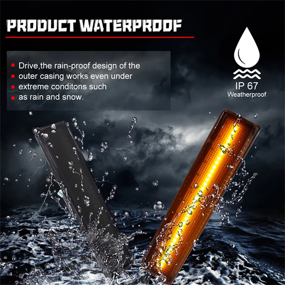 For Ford Bronco F-150 F-250 F-350 1980-1986 Car LED Front Fender Side Marker Indicator Lights Turn Signal Lights Parking Lights