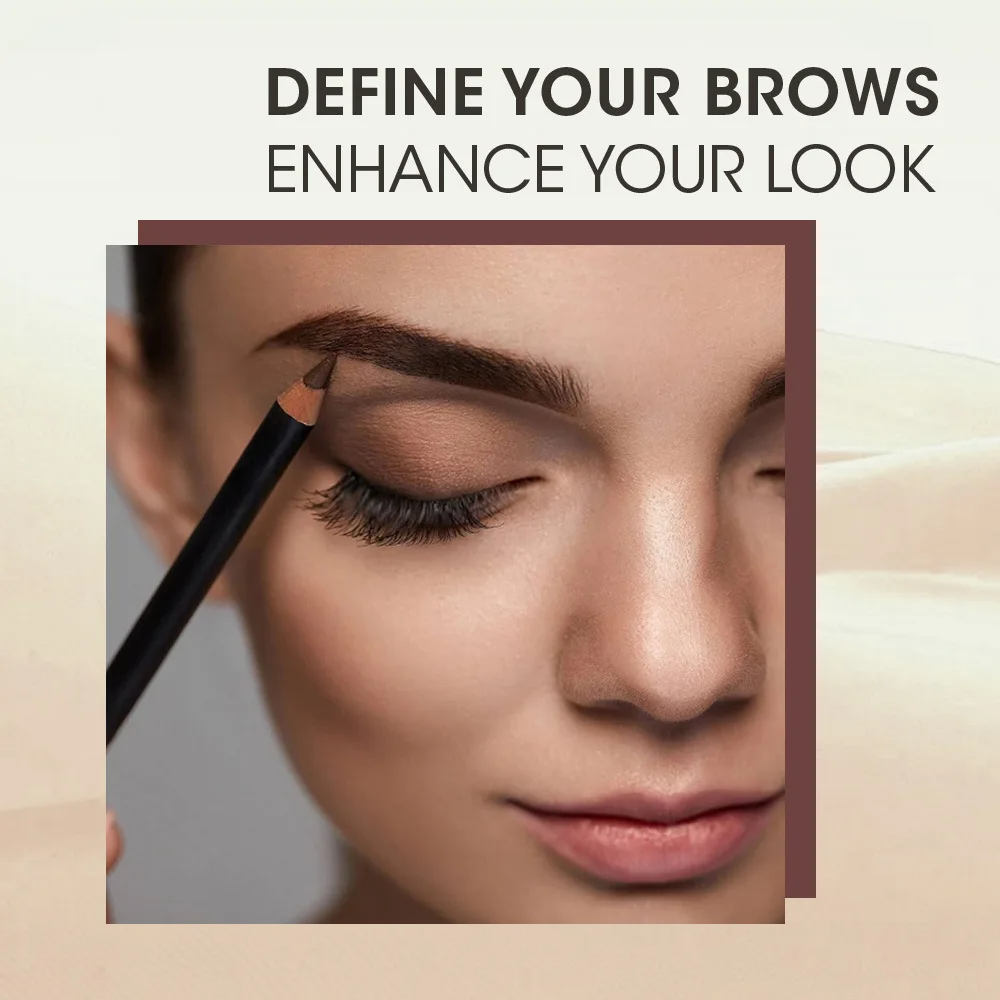 eyebrow pencil wild wooden Hard core Waterproof, sweatproof, not easy to smudge, clear roots women cosmetics Hot selling eyebrow