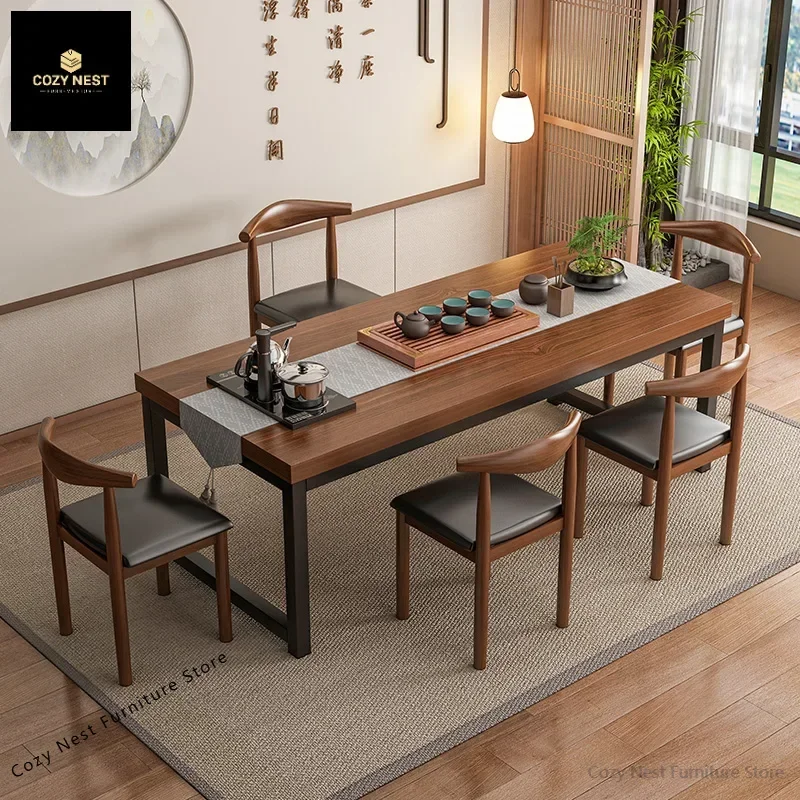 

Tea table and chair combination Modern simple household new Chinese-style large board tea Tea One