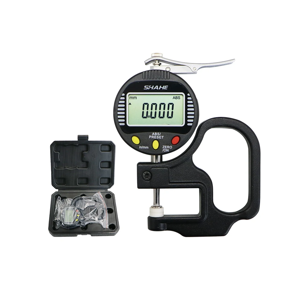 SHAHE 0.001mm 0-12.7mm Leather Thickness Gauge Digital Micron Thickness Gauge Meter