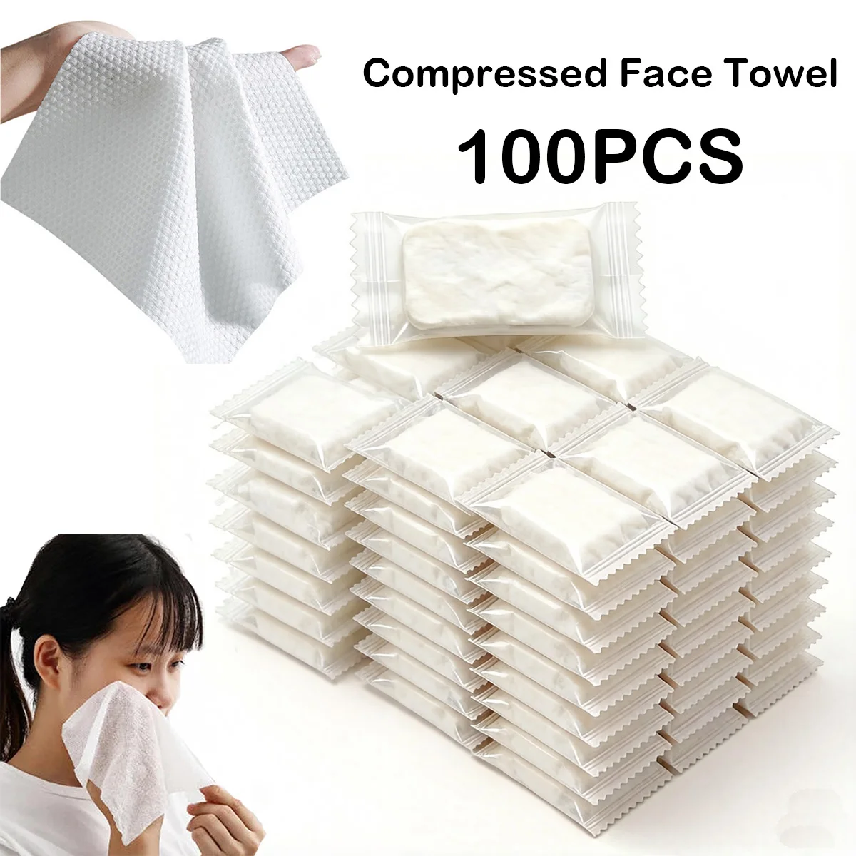 50/100pcs Disposable Compressed Towel With Independent Packaging Convenient Carry Thick And Soft For Bathroom Travel Gym