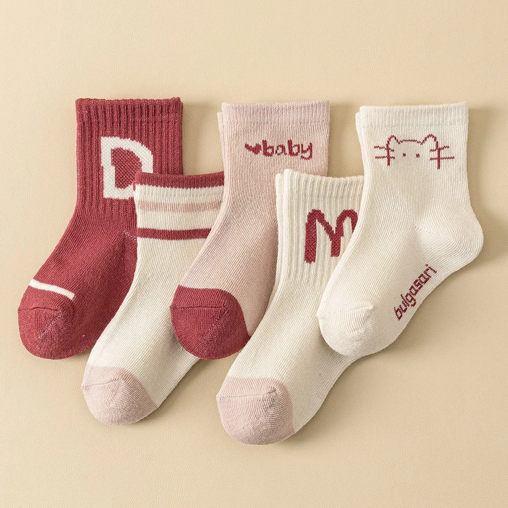 5 Pairs Kids Girls Socks for Newborns & Toddlers Kids Ankle 