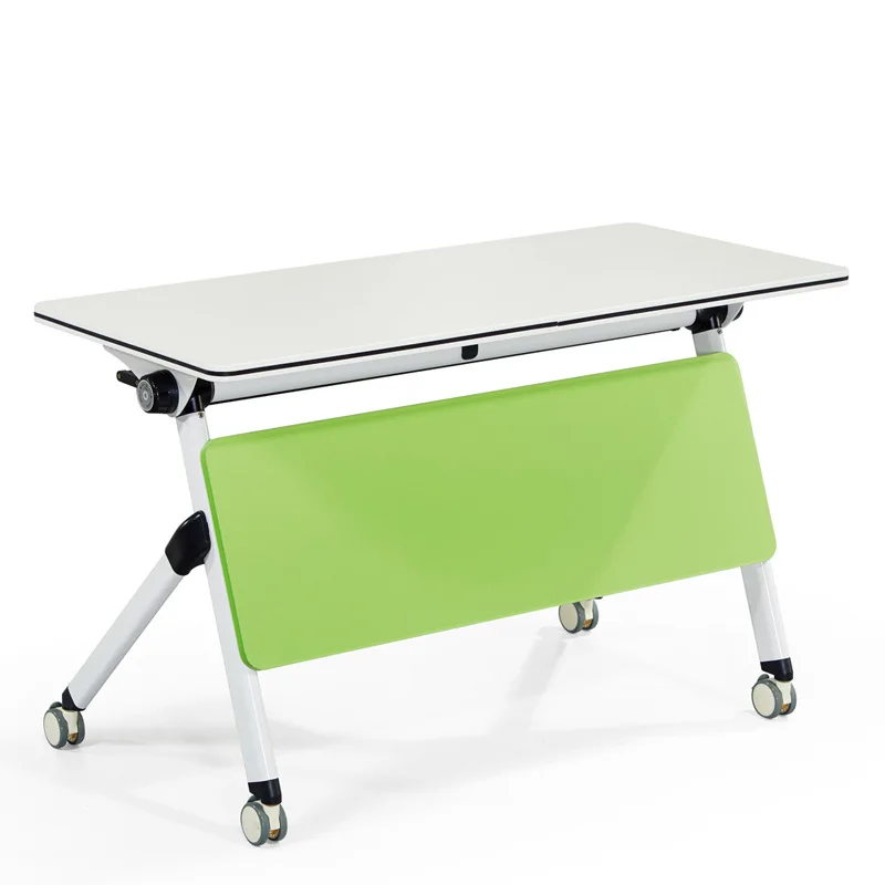 Folding training table and chair combination multi-functional mobile splicing hexagonal training table commercial folding