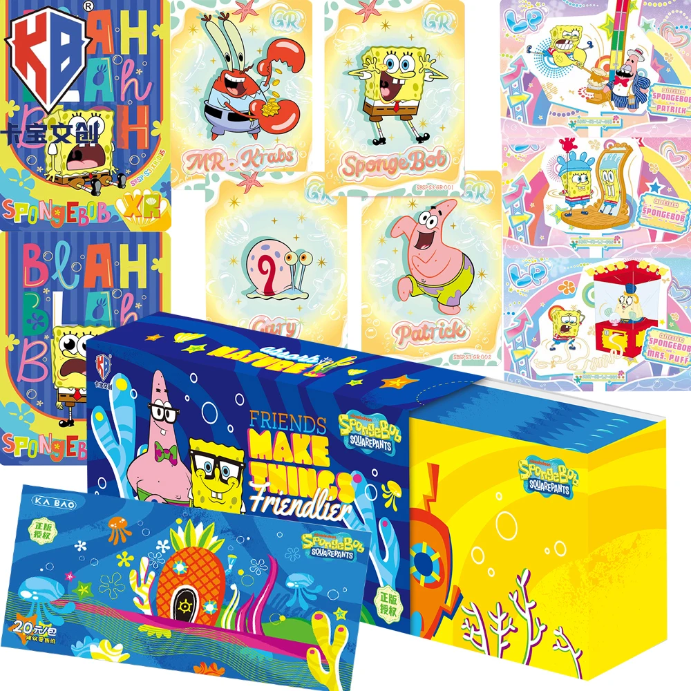 

Genuine KABAO SpongeBob SquarePants Collection Card American Comedy Animation Patrick Star Sweet Dreamy Cartoon Figure Card Gift