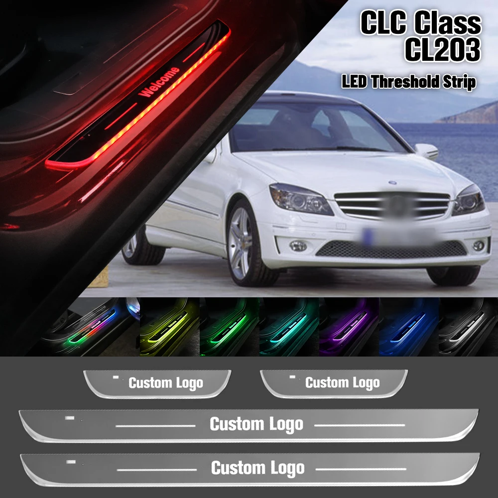 

For Mercedes Benz CLC Class CL203 2008-2011 Car Door Sill Light Customized Logo LED Welcome Threshold Pedal Lamp Accessories