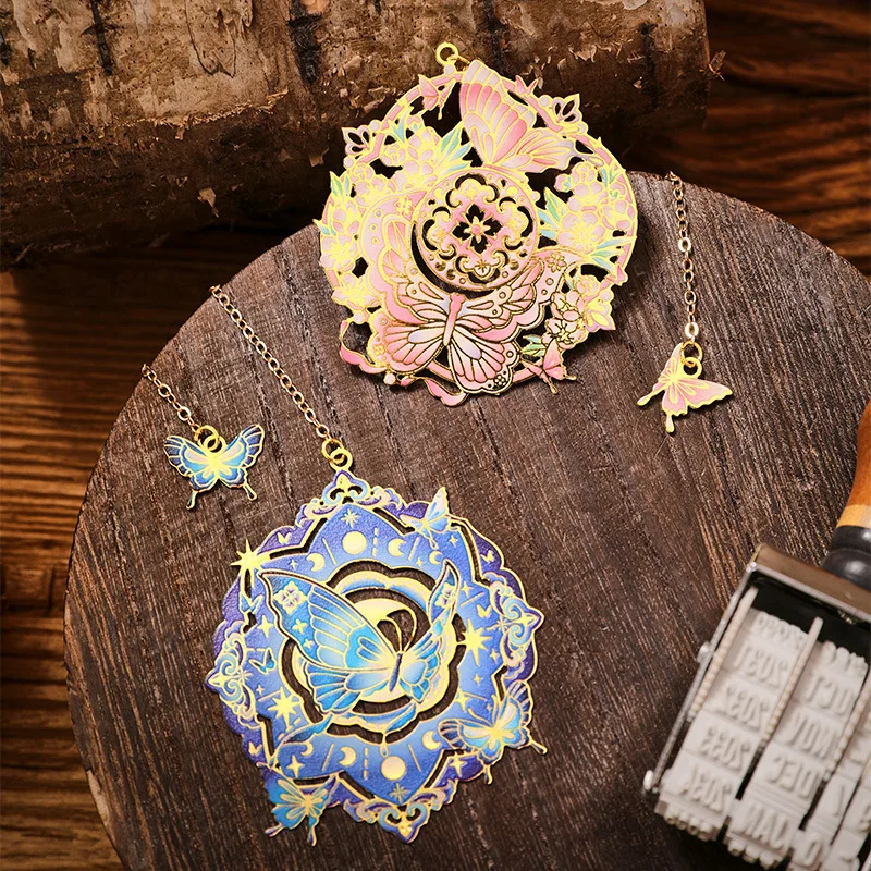 Star Moon Compass Chain Bookmark Dream Series Reading Book Page holder Book Clip Reading Aid Tools For Home School Office Gift
