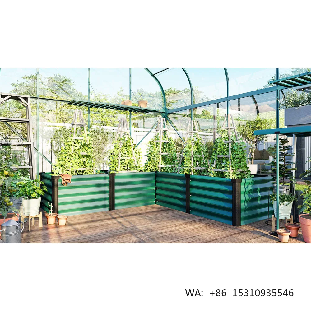galvanized raised garden bed outdoor