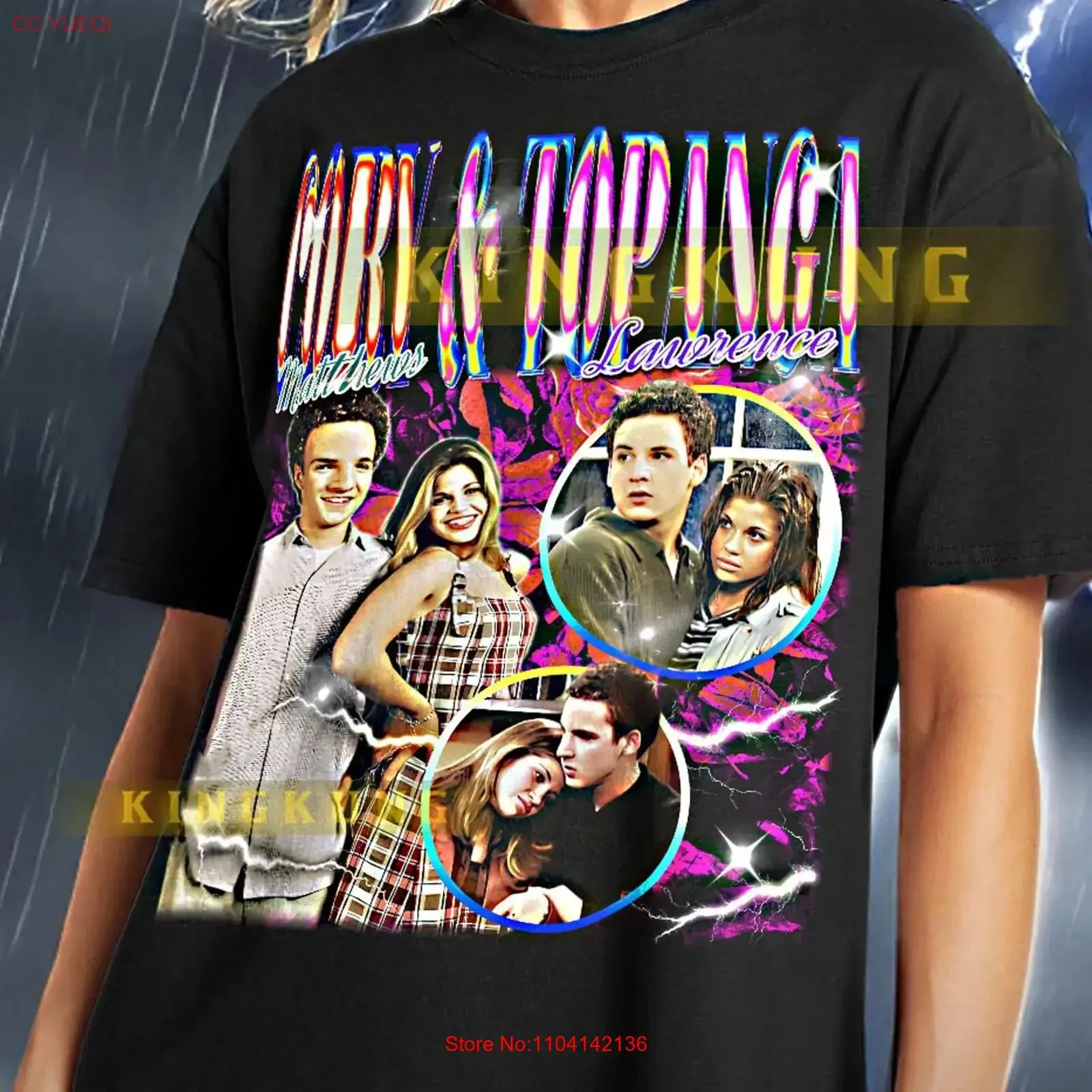 CORY MATTHEWS T Shirt Topanga Lawrence Vintage Retro Bootleg vintage Washed Top For Everyday Wear Stylish streetwear fashion