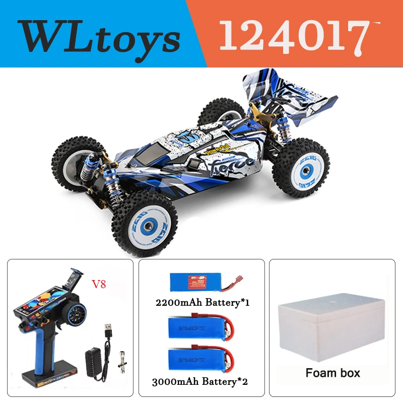 WLtoys 124017 124007 75KM/H RTR 2.4G Racing RC Car Brushless 4WD