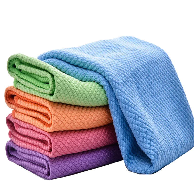 Kitchen fish scale cloth cleaning towel anti-oil cloth can absorb absorbent glass window tray magic cleaning cloth 30 * 40