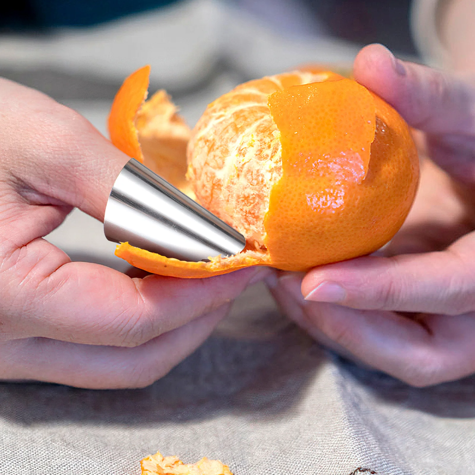 

4Pcs Adjustable Finger Guard Stainless Steel Nail Cover Finger Protector Kitchen Tool Vegetable Shelling Picking