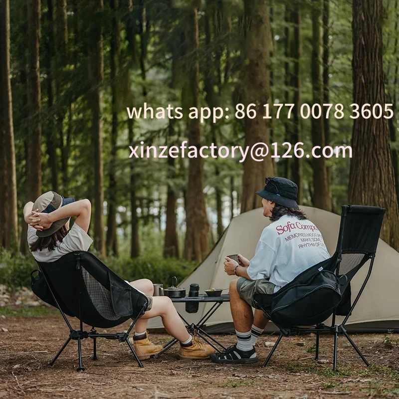 

Customizable Camping Chairs Stable High Load Ultralight High Back Moon Chair Outdoor Portable Travel Fishing Chair