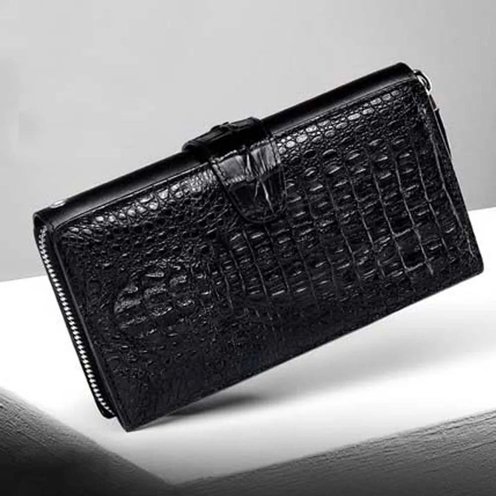 keixma Thai Crocodile leather handbag men long wallet new business Crocodile leather man's bag man clutch bag