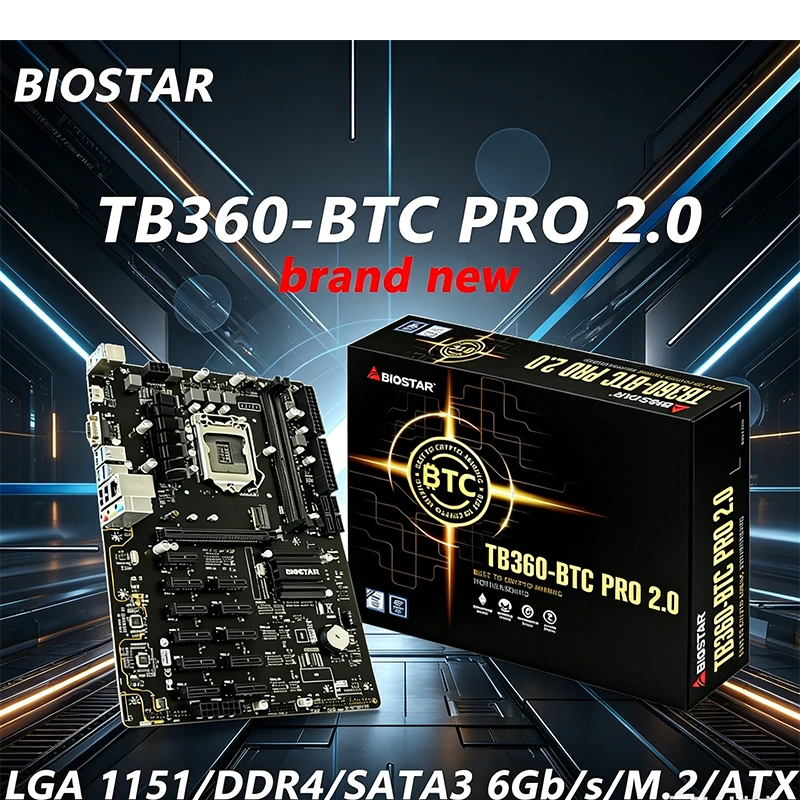 

BIOSTAR TB360-BTC PRO 2.0 motherboard LGA 1151 placa mãe CPU i7 9700K/8700 i5 8400/8600K i3 8100 memoria ram ddr4 M.2 ATX pc
