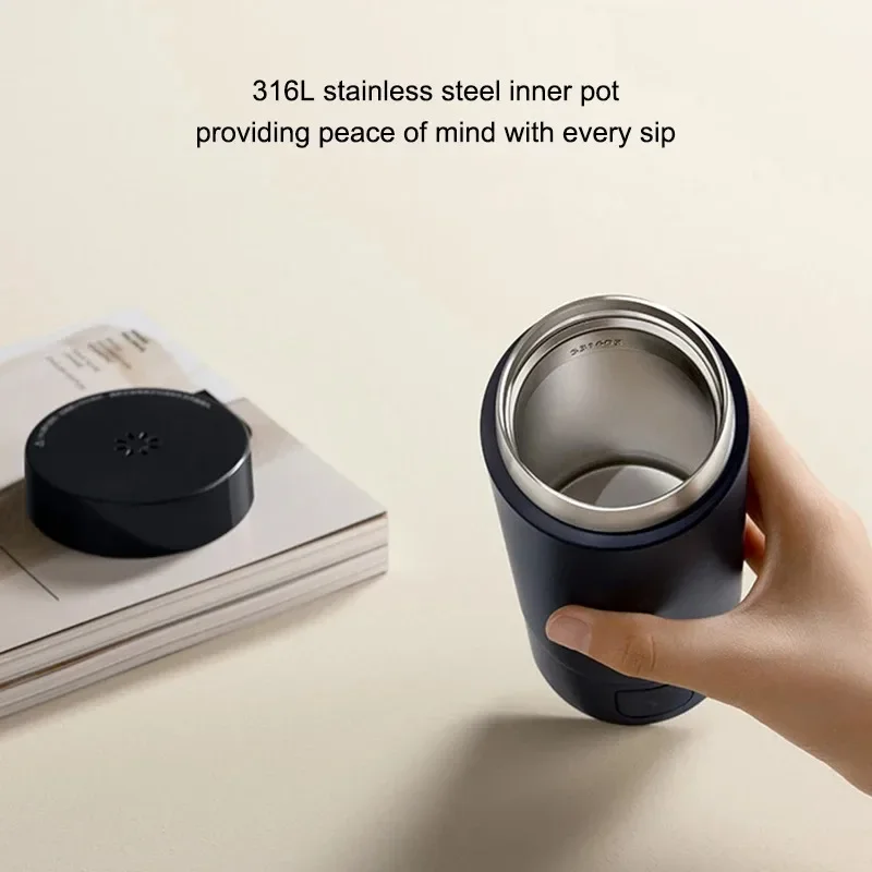 Original MIJIA Portable Electric Kettle 2 Thermos Cup Fast Water Boiler 350ml Smart Temperature Insulated Kettle Travel CN view 5