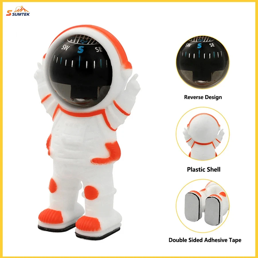 

Astronaut Compass Decoration Portable Miniature Navigator for Car Dashboard and Desk Use High Precision and Lightweight Design